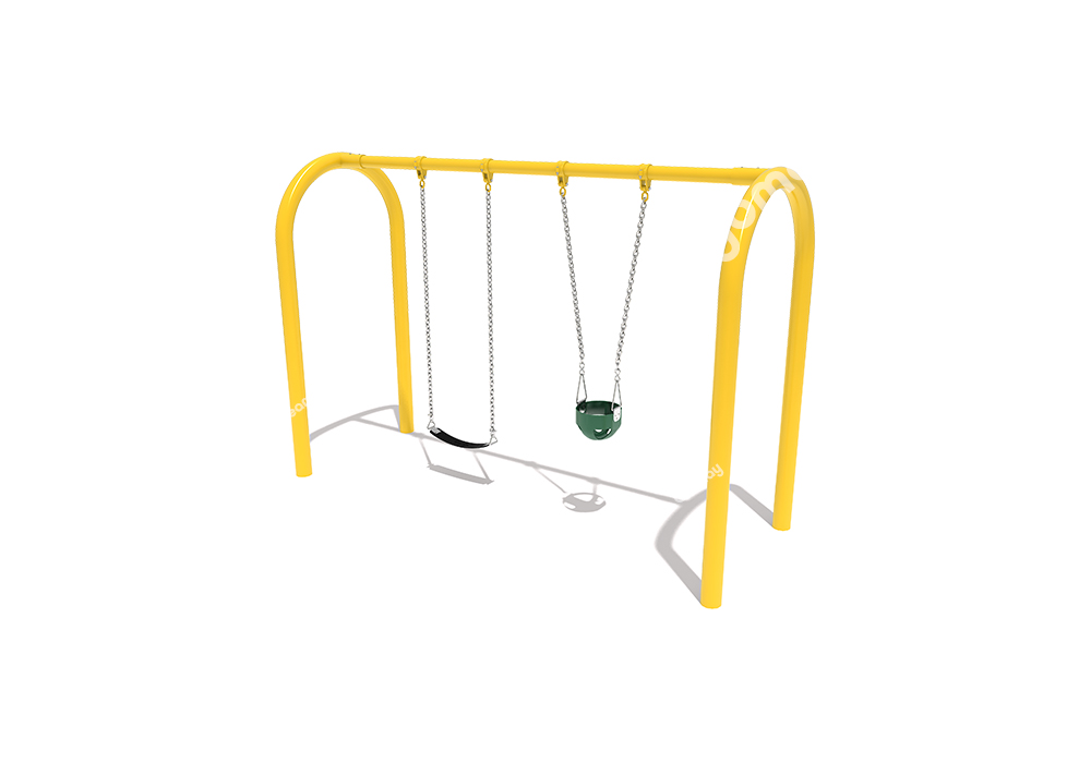 5 Inch Arch Post Swing 8ft - 1 Bay - Cut Proof Belt Seat & Infant Swing Seat