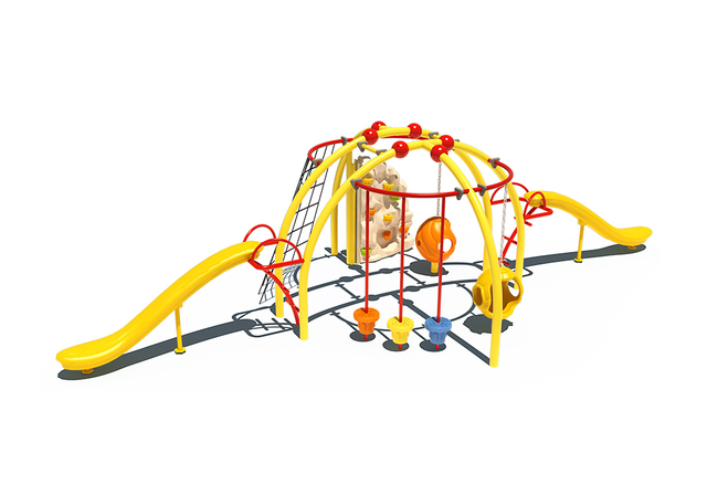 Heavy Duty Climbing Outdoor Playground Equipment With Slide